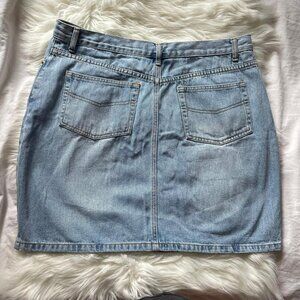 Light Wash Mini Denim Skirt